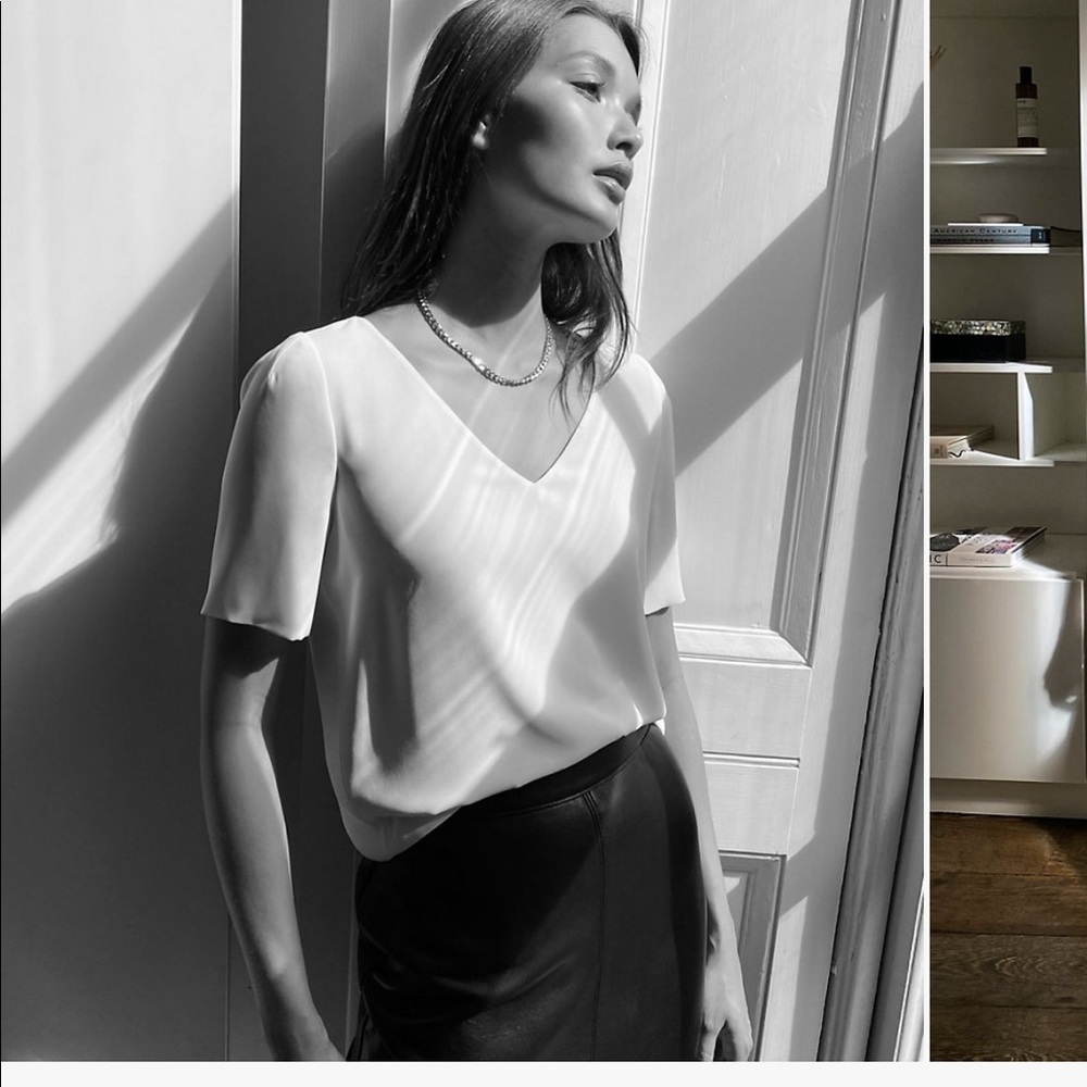Aritzia White Blouse